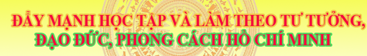 khâu hiệu đẩy mạnh học tập và làm theo lời Bác