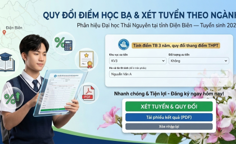 Thông báo Quy đổi điểm học bạ THPT sang điểm thi tốt nghiệp THPT  tuyển sinh đại học, cao đẳng năm 2026